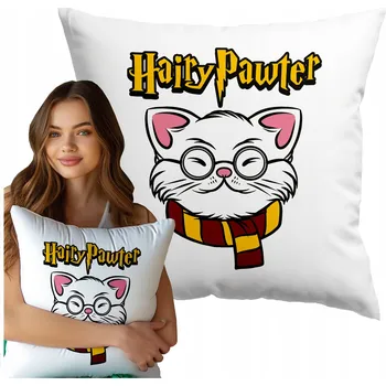 Polštář POLŠTÁŘ HAIRY PAWTER SLADKÁ KOČKA HARRY POTTER PRO MILOVNÍKY KOČEK A FANOUŠKY