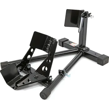 Hever Motocyklový protipojezdový stojan pro uchycení přední pneumatiky, Model 1, černý (TrueTech)