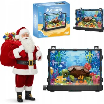 ostatní stavebnice STAVEBNICE SADA AKVÁRIA S RYBKAMI 648 DÍLŮ PRVKŮ JAKO DÁREK