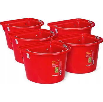 krmítko pro hospodářská zvířata Krmítko pro dobytek, koně, ovce 5 ks červené