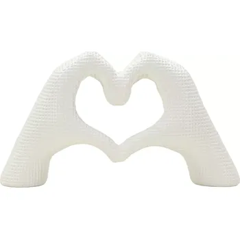 Dekorace Hands Lover 25 cm bílá