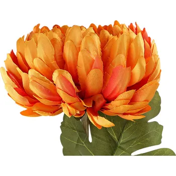 umělá květina Umělá chryzantéma, střední, 12 (Ø12 cm) oranžová zavřená