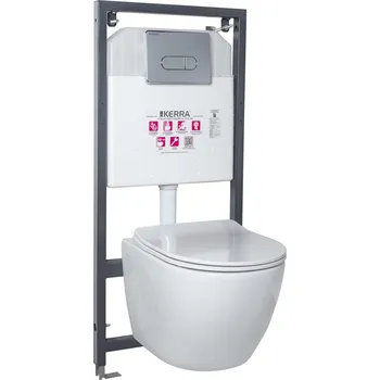 Klozet Kerra Delos/Pacific Chrom WC závěsný komplet, DEL-PAC