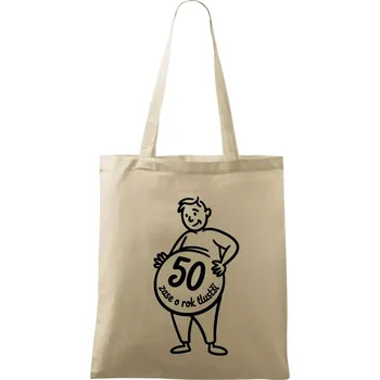 Zase o rok tlustší 50 - Taška bavlněná - 42 x 38 cm ( Naturální )