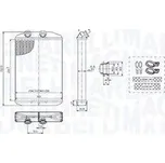 Výměník tepla, vnitřní vytápění MAGNETI MARELLI 350218519000