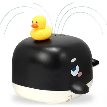 Dřevěná hračka Stříkací hračka do vody Velryba černá