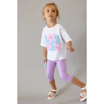 Dívčí legíny Dětské legíny Mayoral 3/4 723.6J.Mini.PPY2 fialová 40X, vel. 92