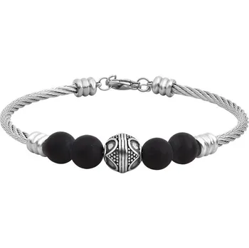 Šperk Troli Moderní ocelový náramek s korálky VEDB0291S-C + 2 měsíce na vrácení zboží