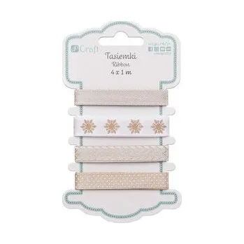 Set školních potřeb Tasiemki Beige Tones 4x1m