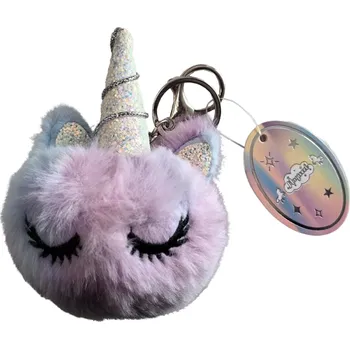 Přívěsek bambulky Jednorožec