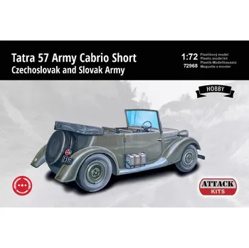 Plastikový model Attack Hobby Kits 1/72 Tatra 57 Army Cabrio Short (HOBBY)