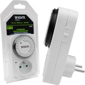Elektrický konektor ECOLIGHT Analogový časovač 24H 3500w 16a 230v 50Hz M20353