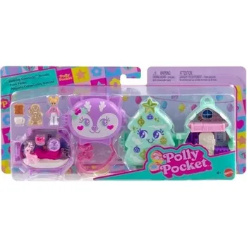 Panenka VÁNOČNÍ SADA PANENKA POLLY POCKET , herní sada pro děti od 4 let