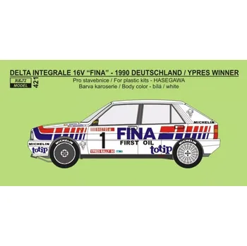 Plastikový model Reji model 1/24 Delta HF Integrale 16V 1990 Deutschland/Ypres