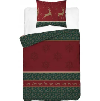 Povlečení Povlečení zimní 140x200 + 1 Ks 70x80 cm vánoční 100% bavlna VZOR: 5817 A