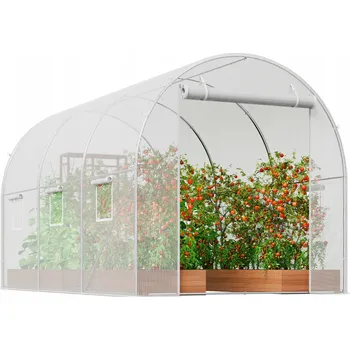 Skleník Fóliovník tunelový 2,92 x 1,96 x 1,90 m, skleník pro rajčata, bílý