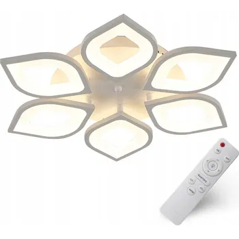 STROPNÍ SVÍTIDLO STROPNÍ SVÍTIDLO LED BÍLÝ LUSTR 55 CM KVĚTINA + DÁLKOVÝ OVLADAČ MĚNITELNÁ BARVA SVĚTLA