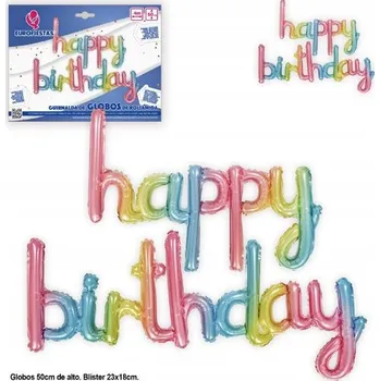 Balónek Ouda Party - Hliníkové narozeninové balónky s nápisem v angličtině