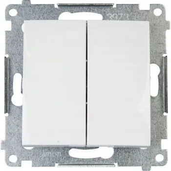 vypínač Dvojitý vypínač pod omítku spínací Kontakt Simon bílý DP2.01/11