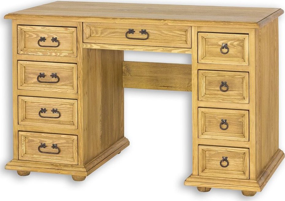 Psací stůl BR703 povrchová úprava - včelí vosk Starožitný bílý včelí vosk