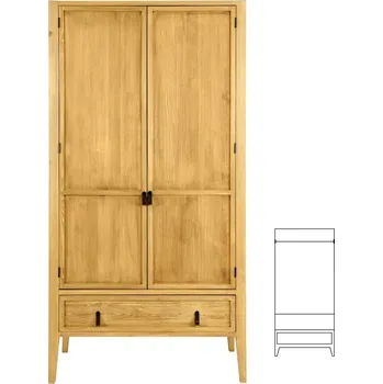 Ložnice Skříň SF710 povrchová úprava - včelí vosk Přírodní včelí vosk