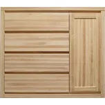 Komoda N 44 povrchová úprava buk (d) moření třešeň