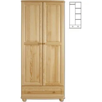 Ložnice Skříň SF107 povrchová úprava Bezbarvý přírodní lak