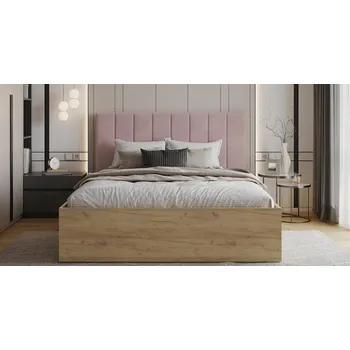 Postel Čalouněná postel GRENADA 160x200 cm se zdvižným roštem růžová