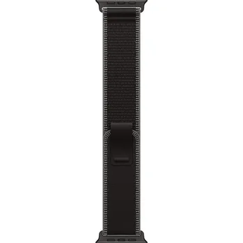 Módní doplněk Apple Watch 49mm Black/Charcoal Trail&nbsp;Loop&nbsp;-&nbsp;M/L - Black Titanium Finish MG9U4ZM/A