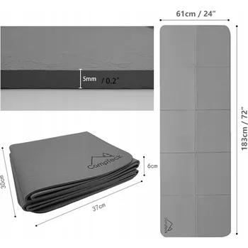 podložka na cvičení Podložka na cvičení Campteck 183 cm x 61 cm šedá
