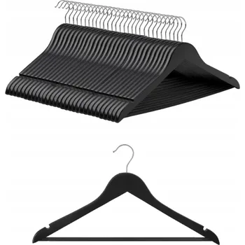 Ramínko Šatní ramínko dřevěný Songmics černý