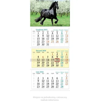 Kalendář Trojdílný kalendář KŮŇ LUCRUM KT13