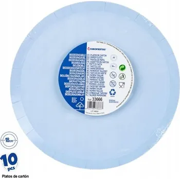 Talíř 10 kusů papírových talířů 18 cm v barvě macaron