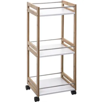 Příbor 5five Simply Smart Kuchyňský regál na kolečkách z bambusového dřeva SMALL KITCHEN TROLLEY