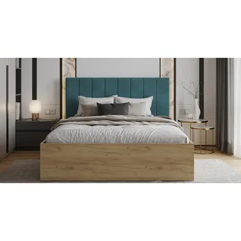 Postel Čalouněná postel GRENADA 120x200 cm se zdvižným roštem tyrkysová