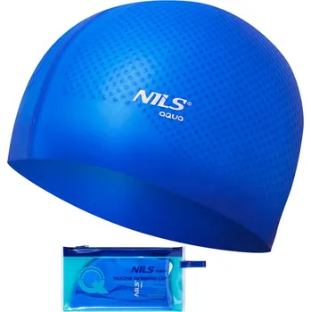 Silikonová plavecká čepice Nils Aqua modrá