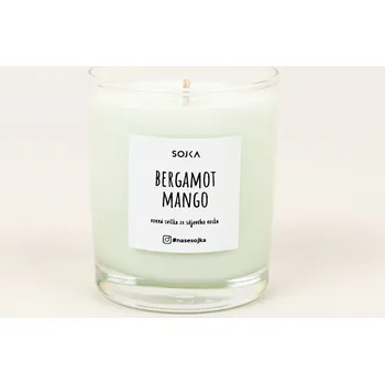 Svíčka Sójová vonná svíčka bergamot a mango Sojka 1 ks