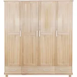 Skříň šatní B 4 povrchová úprava buk (d) moření ořech