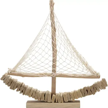 Dřevěná dekorace Boath 45 cm hnědá