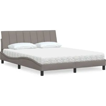 Postel Postel s matrací Hanko taupe 160 x 200 cm textil Hnědošedá 3310542