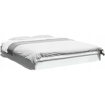 Postel Rám postele z dřevotřísky, bílý, 203x163x17 cm