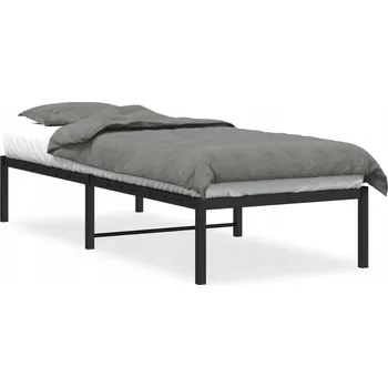 Postel Kovový rám postele černý 207 x 85 x 31 cm, pro matraci 80 x 200 cm