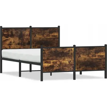 Postel Rám postele 120x190 cm v barvě kouřového dubu, ocelová konstrukce