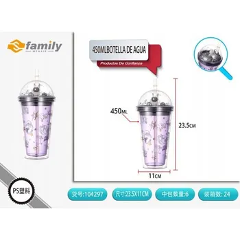 Hrnek s dvojitou stěnou a posuvným víčkem, 450 ml 1 Ks