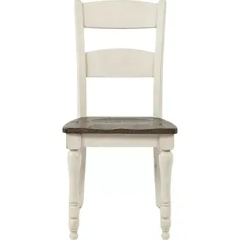 Jídelní židle Jídelní židle Avola z masivu bílá/hnědá