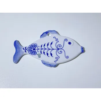 Jednorázové nádobí Cibulák vánoční ozdoba rybička 11 cm originální českýý porcelán Dubí 2.jakost