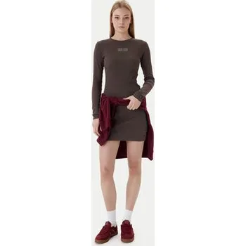 Dámské šaty Tommy Jeans Každodenní šaty Linear DW0DW21902 Hnědá Slim Fit XXS