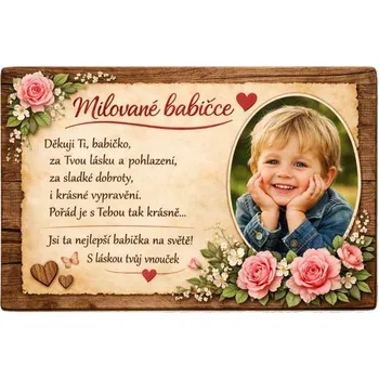 Plechová cedule Retro cedule - pro babičku 5 - Plast / A5 ( 20x15cm)