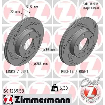 Brzdový kotouč Brzdový kotouč ZIMMERMANN 150.1269.53