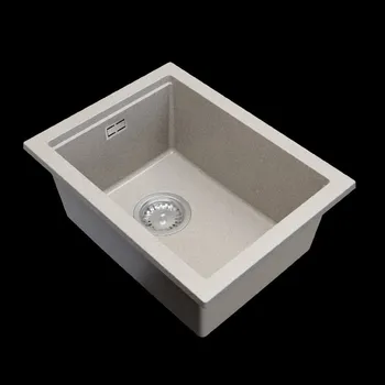 Granitový dřez Gamma Decor 3850, 1-komorový granitový dřez 380x500x207 mm, béžová, GMA-ZLE000157